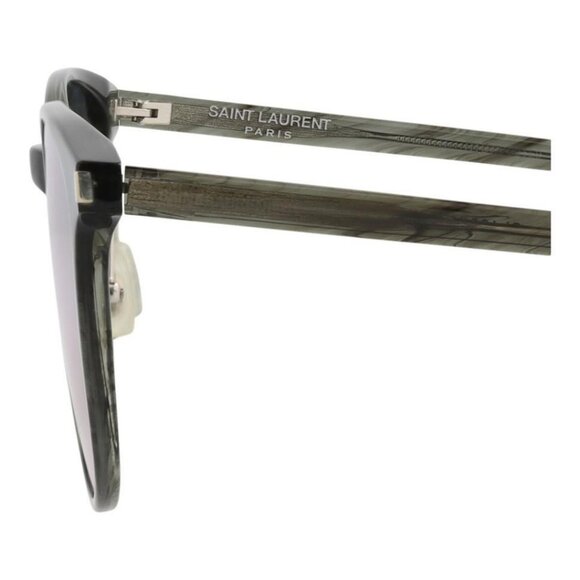 Saint Laurent Unisex Square/Rectangle Grey Grey Silver Fashion Designer Eyewear - Picture 4 of 4